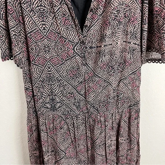 Apiece Apart Alta Maxi Dress Print Cotton Scalloped - Picture 4 of 11